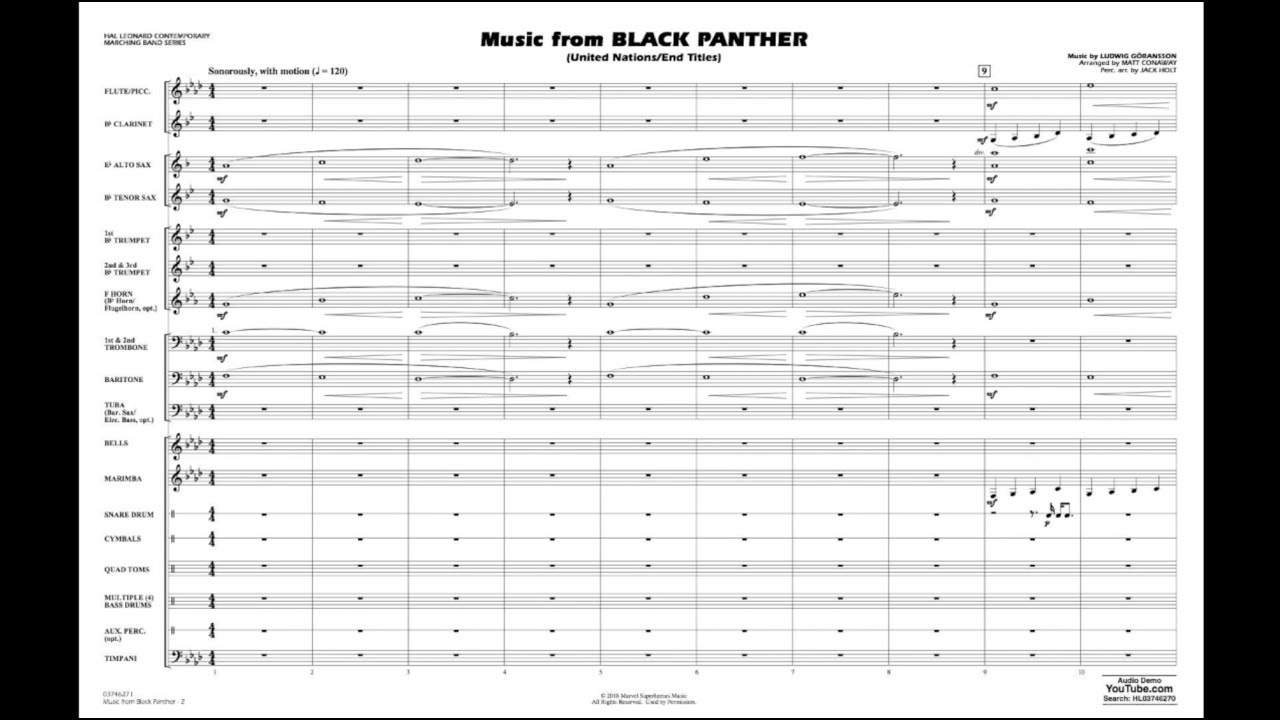 Music from Black Panther by Ludwig Goransson/arr. Matt Conaway