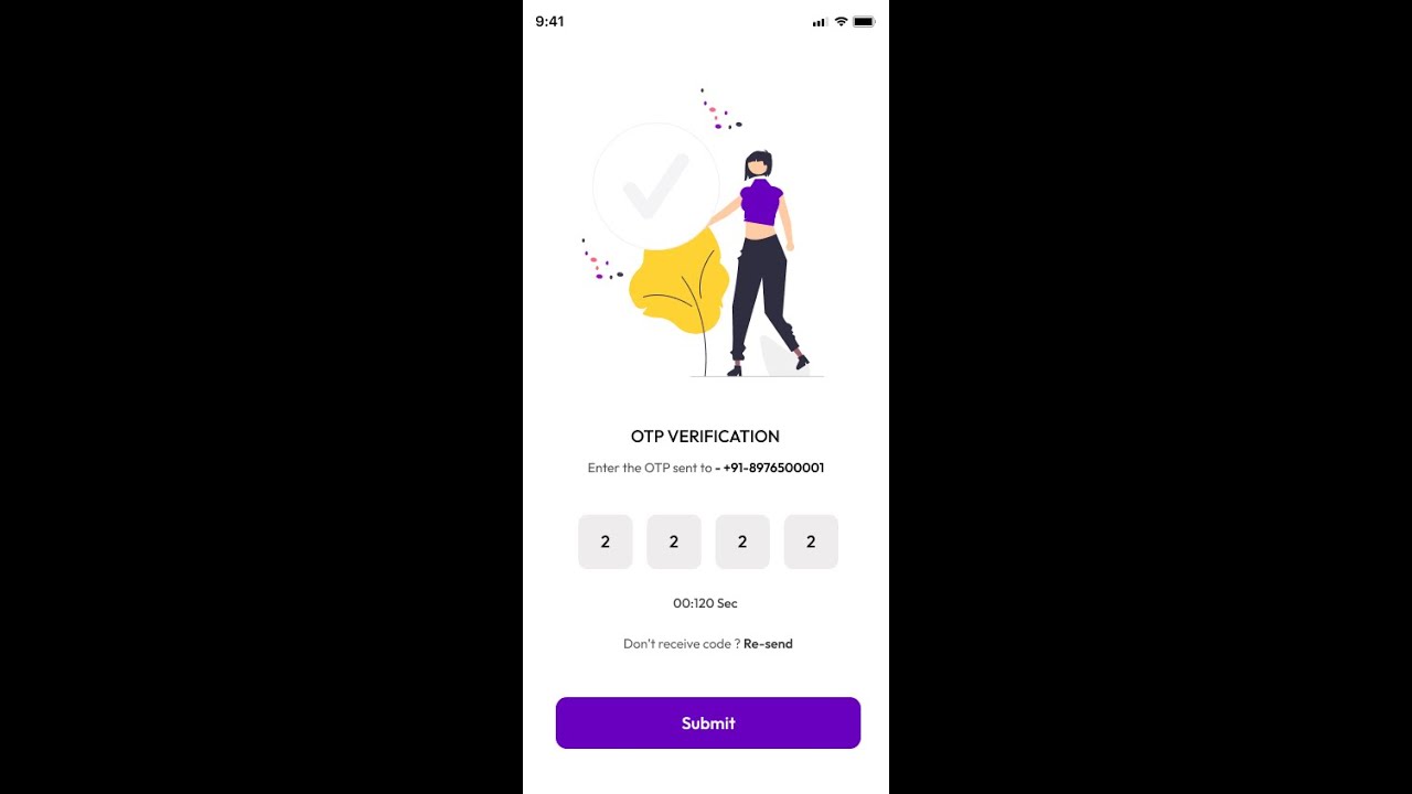 Flutter UI Design , OTP verification UI design in flutter