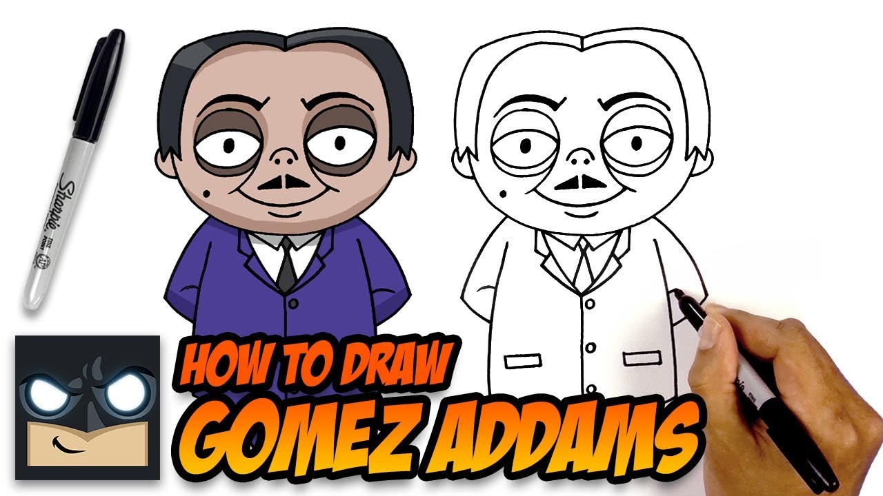 How to Draw Addams Family | Gomez Addams | Step-by-Step