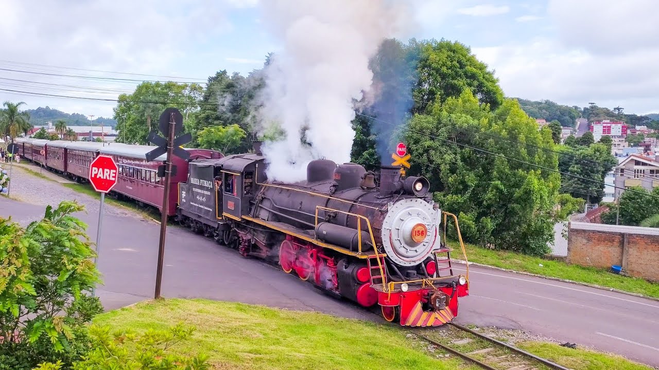 Trem Maria Fumaça Passando por  Garibaldi/RS. 2024