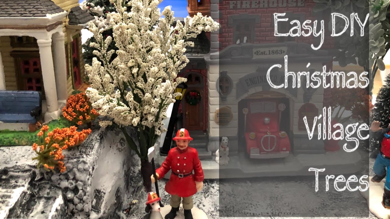 Easy Christmas Village Tree DIY
