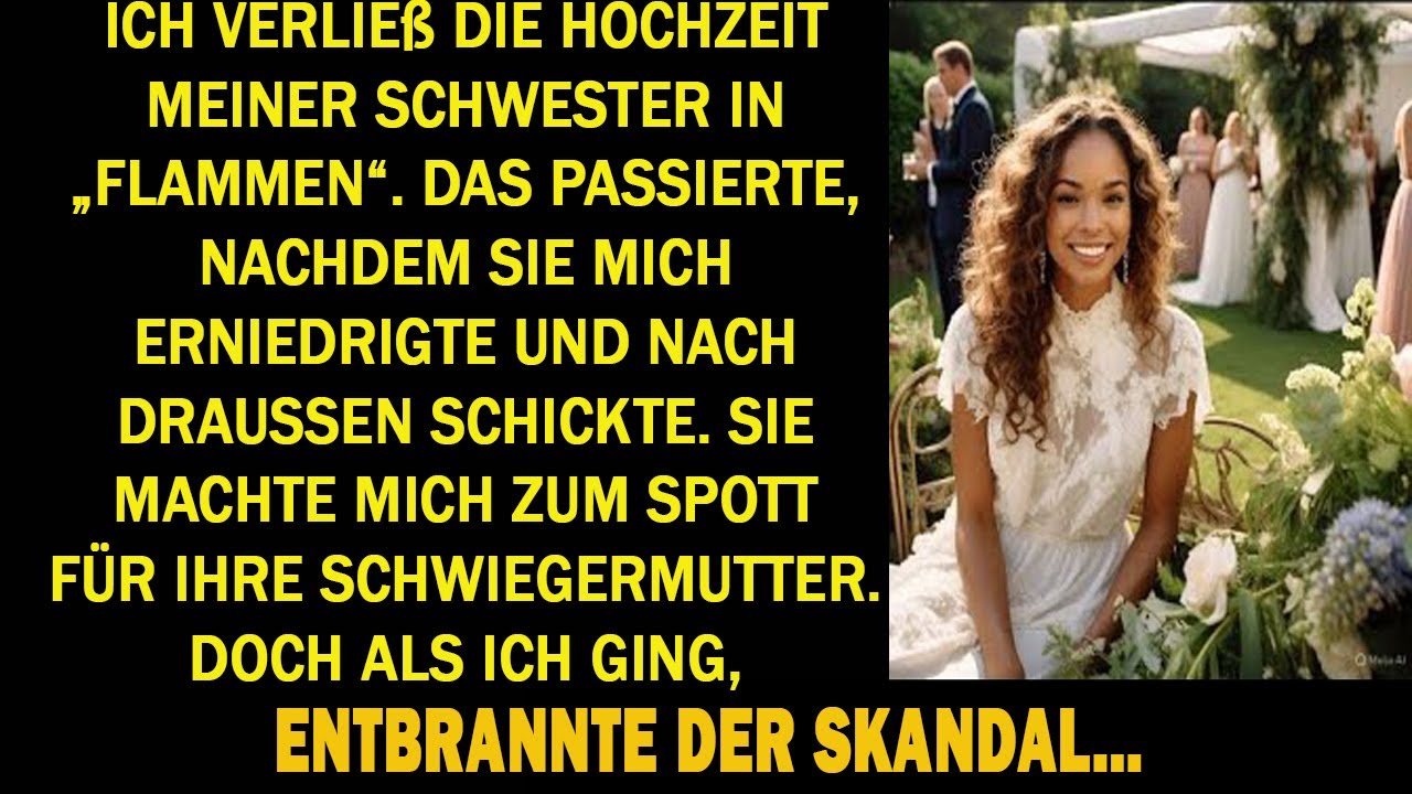 Meine Schwester setzte mich vor die Hochzeit – ihre Schwiegermutter lachte. Ich zerstörte das Fest…