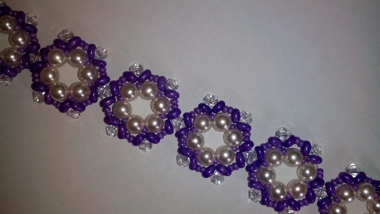 Браслет из бисера, бусин и твина. Мастер-класс. Tutorial: beaded bracelet