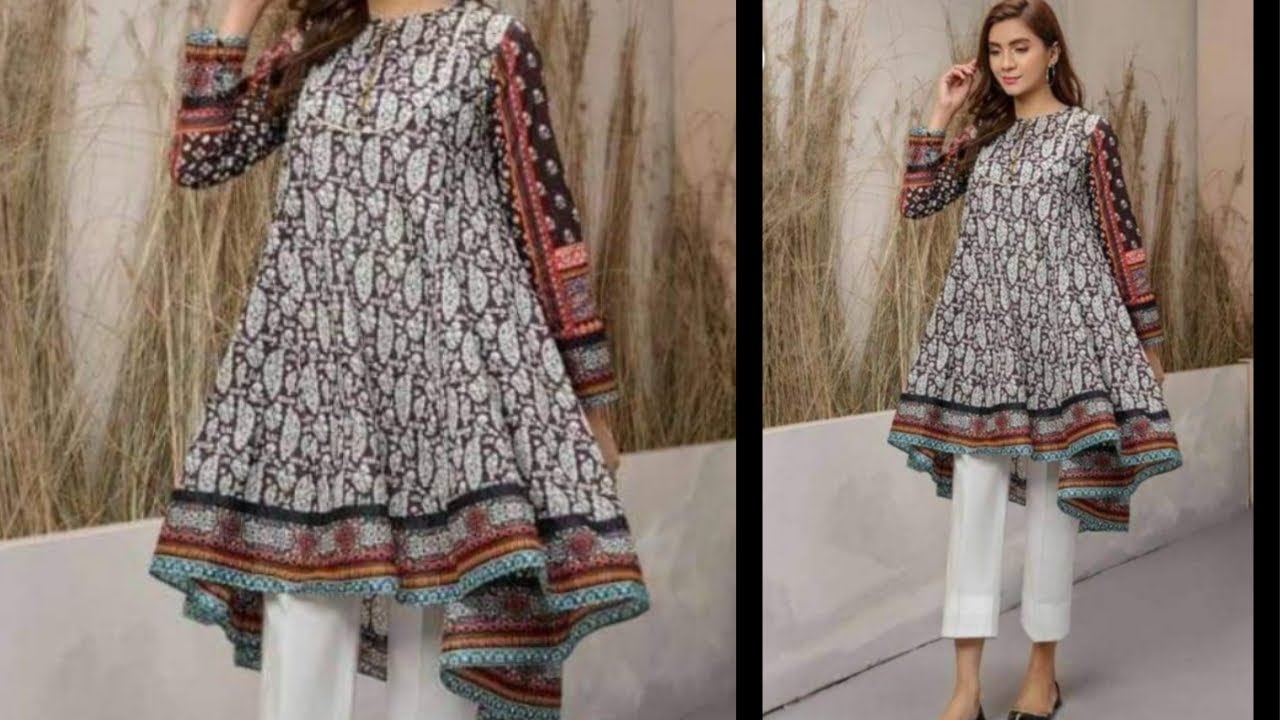 Designer High & Low Frock With Panel Cutting & Stitching Step By Step Easy Tutorial