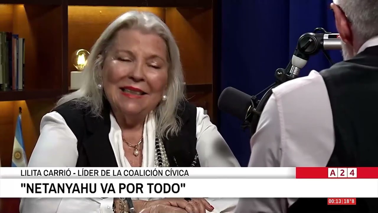 Elisa Carri&oacute; con Luis Novaresio en 