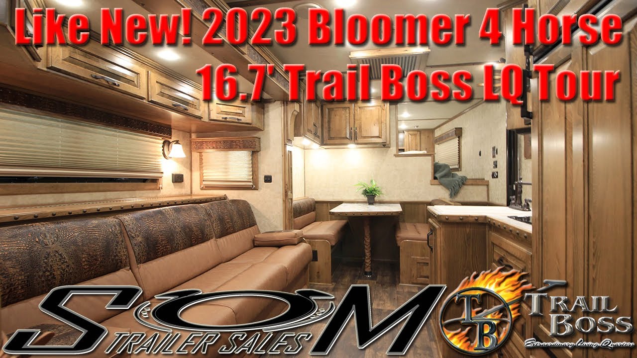 Like New! 2023 Bloomer 4 Horse Trailer Tour | 16'7'' Trail Boss LQ, Hydraulic Slide, Hay Savers