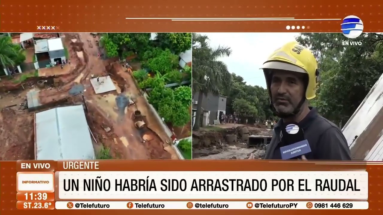 Un niño habría sido arrastrado por el raudal