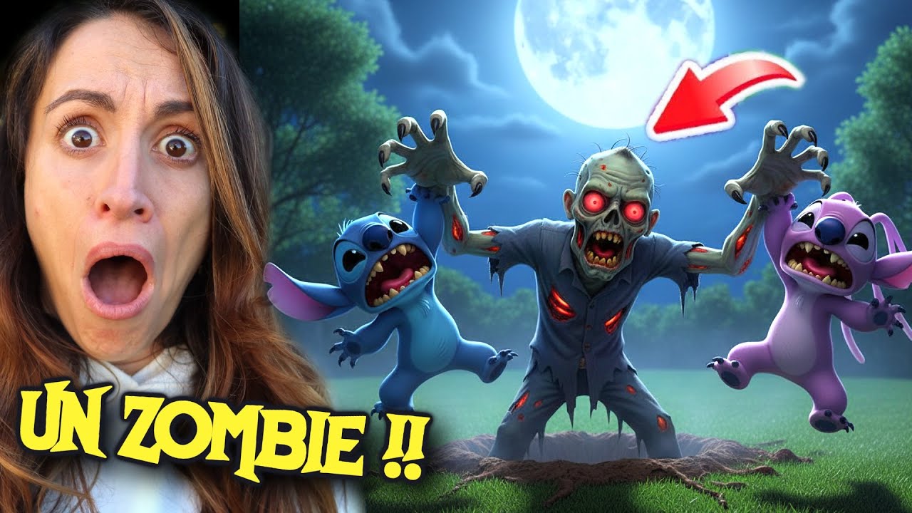 EL ZOMBIE DEL APOCALIPSIS ATRAPA A STITCH Y ANGEL😱