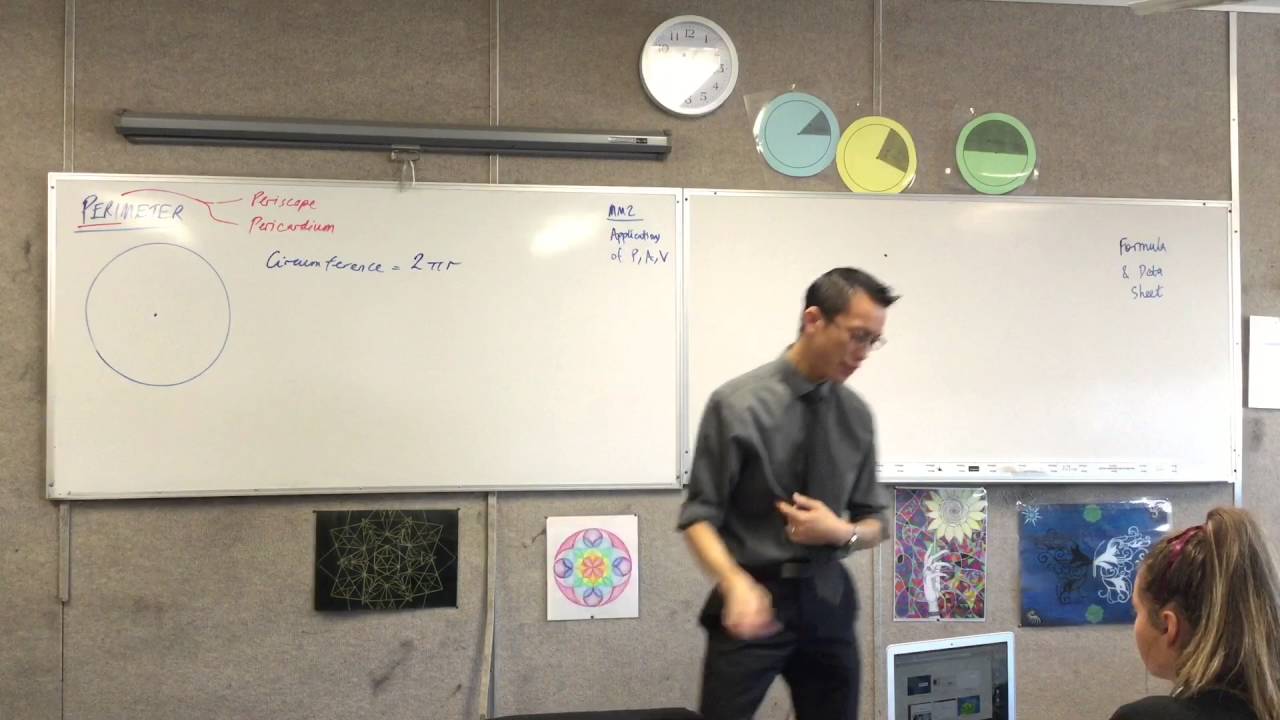 Perimeter (1 of 2: Properties of a Circle & the Circumference and area formulae)