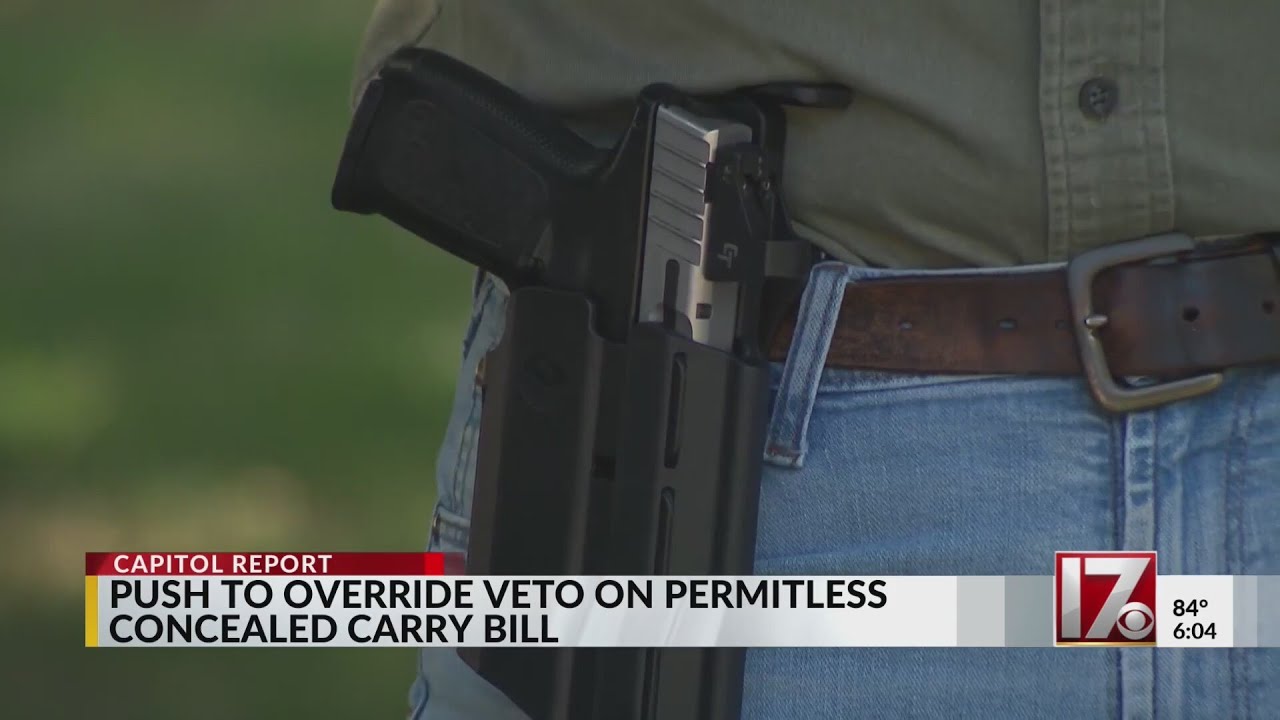 Republican legislators look to override Gov. Josh Stein's veto of permitless concealed carry bill