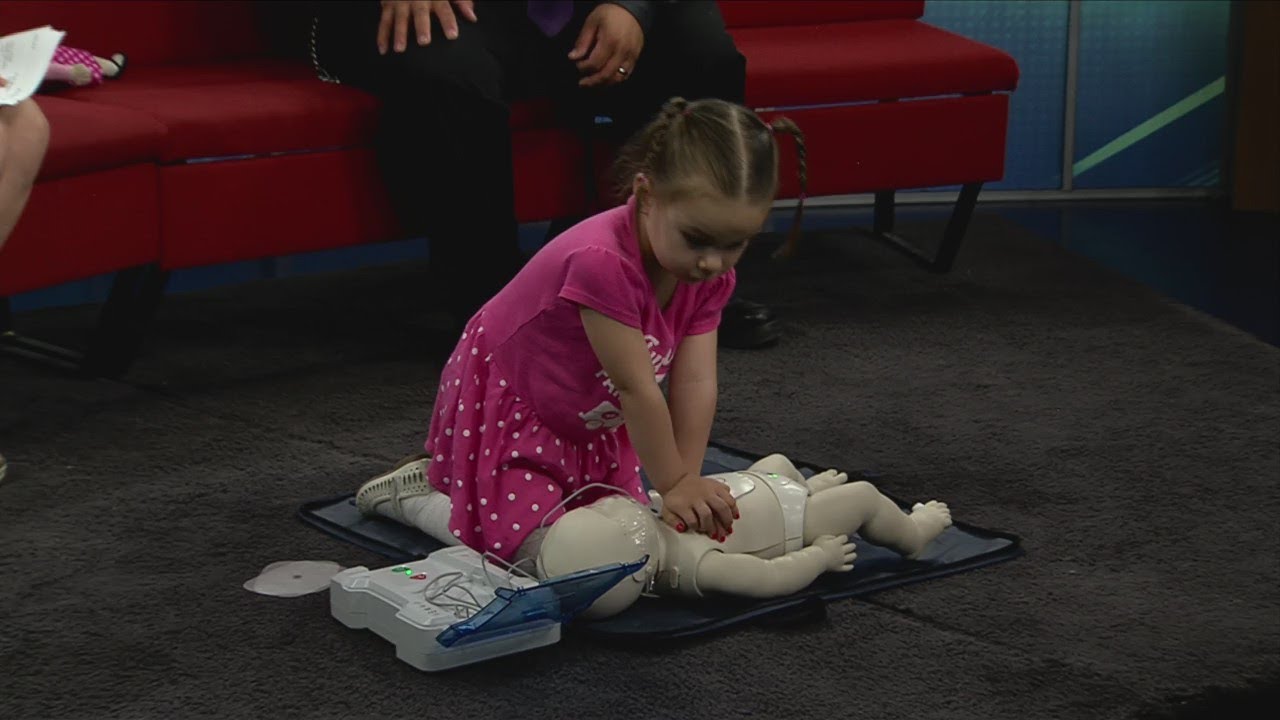 3-Year-Old Learns CPR