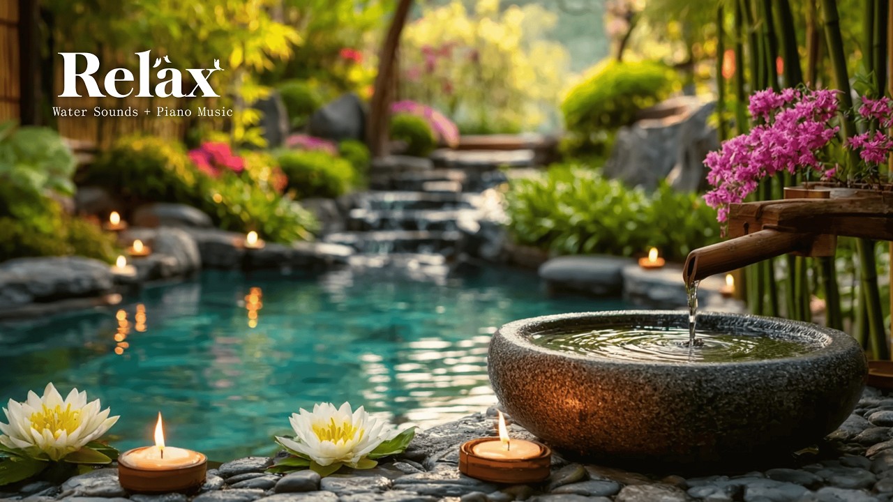 Relaxing Piano with Gentle Water Sounds 🌿 Relieves Stress, Calm Anxiety & Depression, Deep Sleep