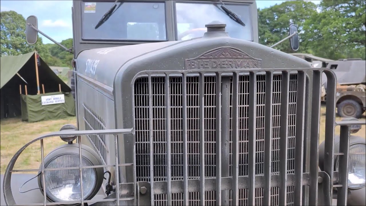 WWII Biederman F1 Tractor 7&frac12;-ton 6&times;6 truck,  close up at the Overlord Show 2025