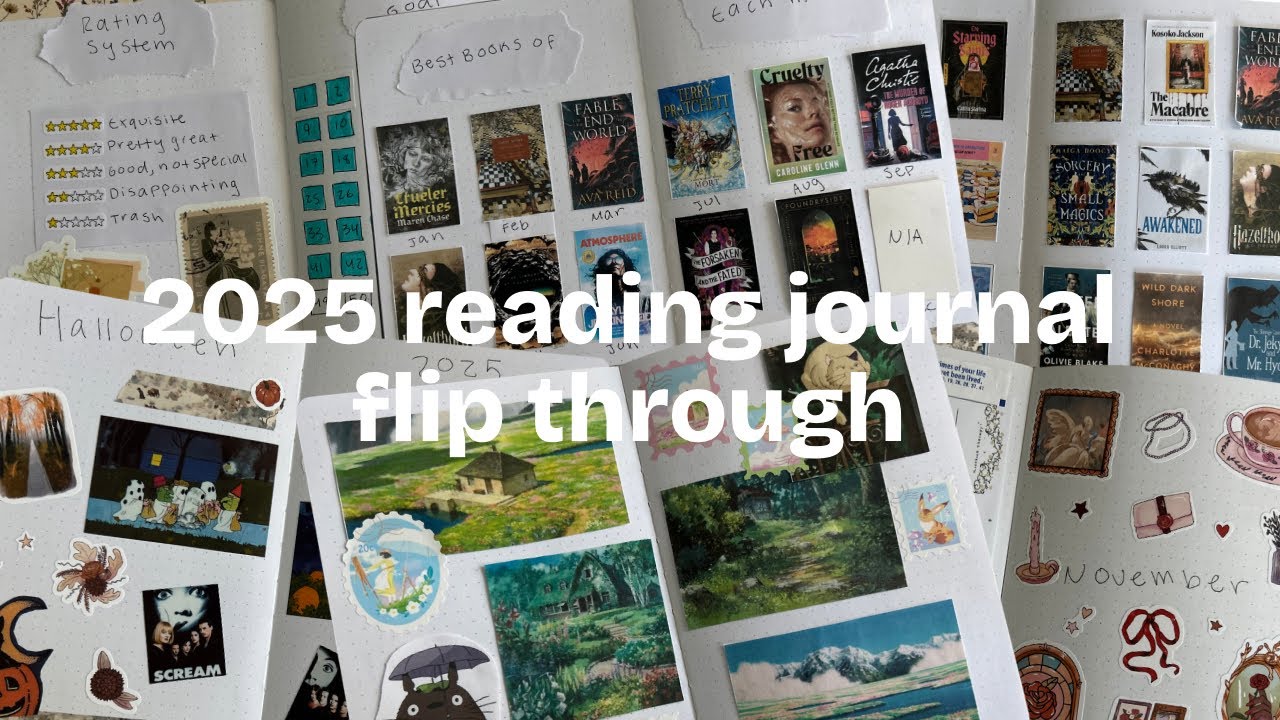 2025 reading journal flip through 🕯️🌙