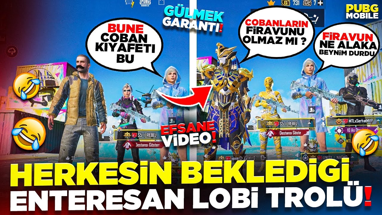 HERKESİN MERAKLA BEKLEDİĞİ ENTERESAN LOBİ TROL&Uuml; 🤣 | PUBG MOBILE