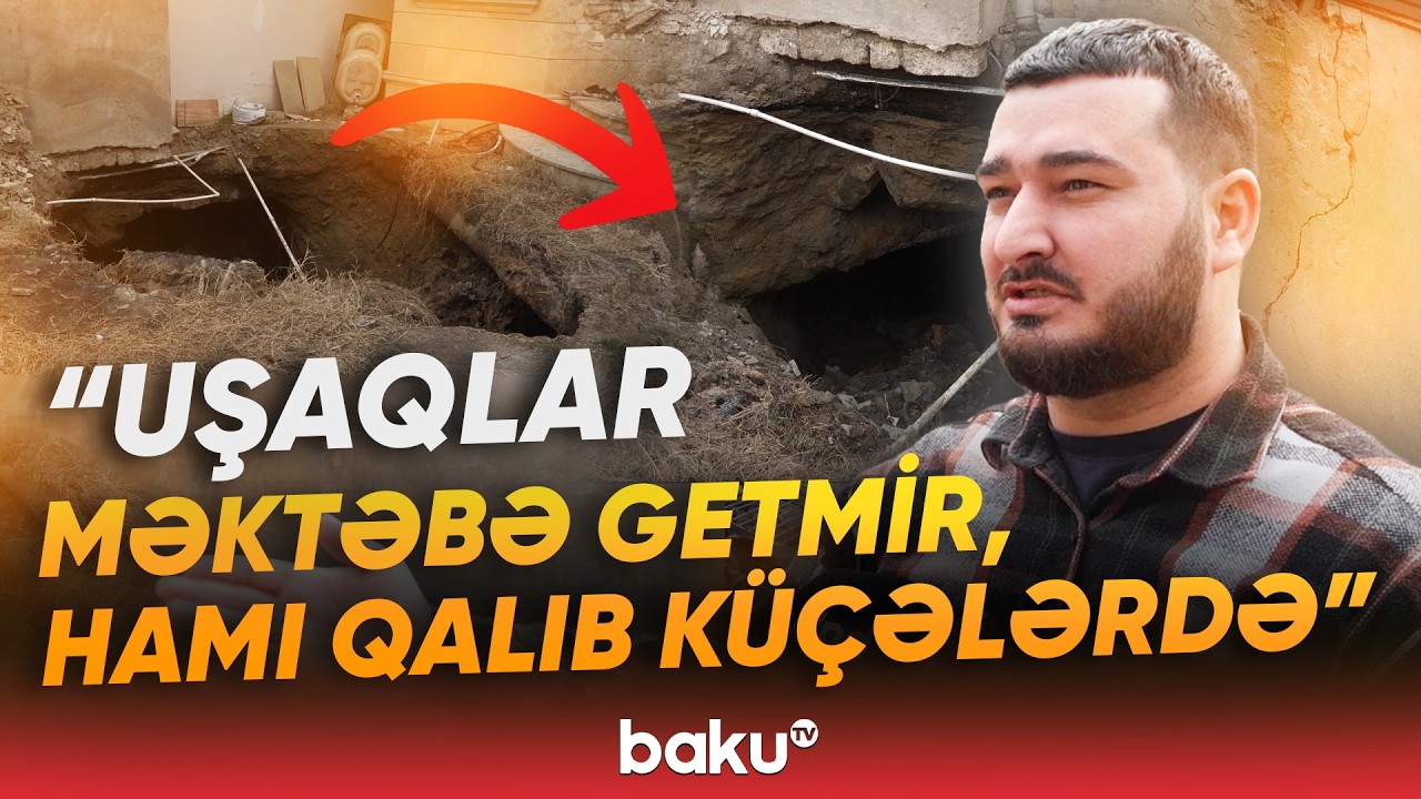 Kanalizasiya kollektorunun üzərində tikilən təhlükəli evlər | Əhmədli sakinlərin problemi - Baku TV