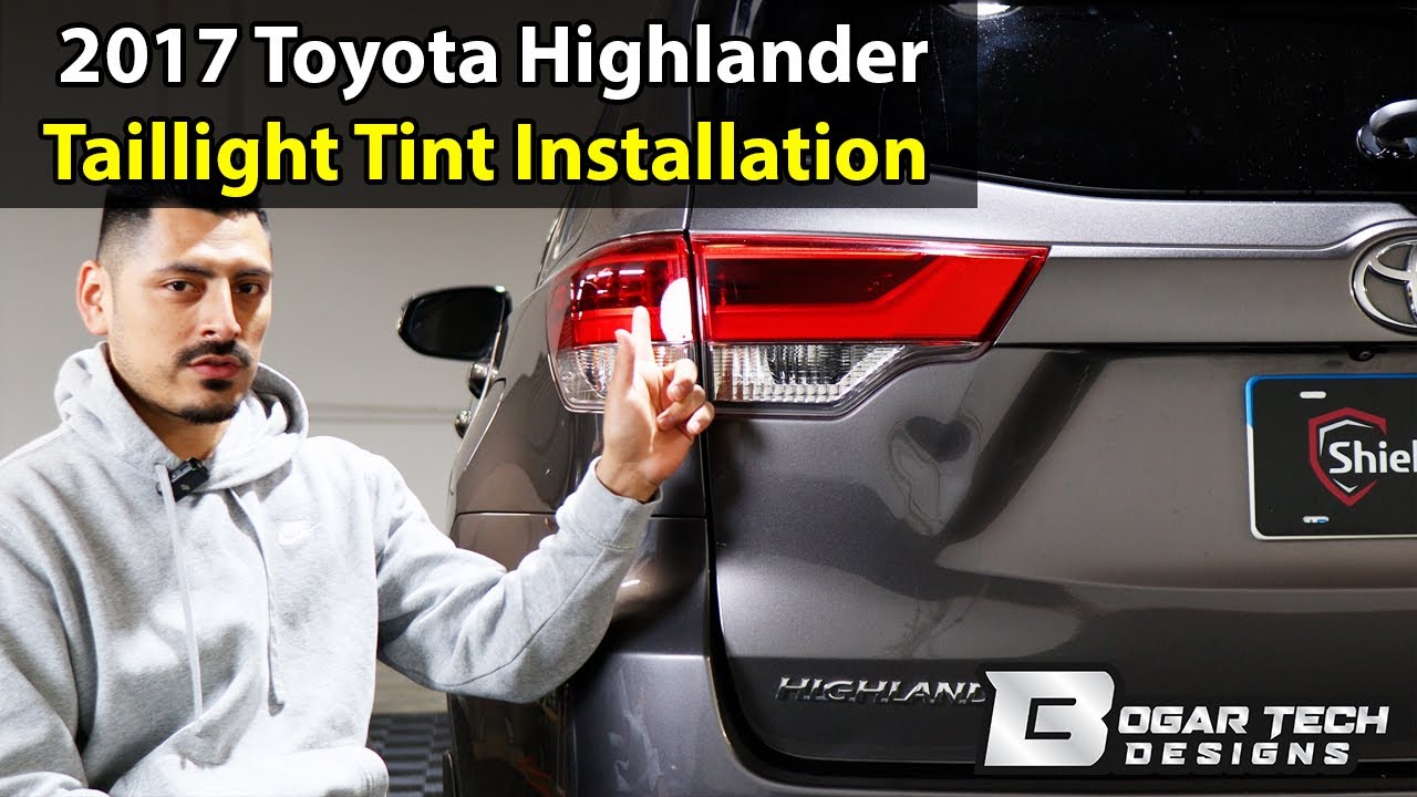 Toyota Highlander 2016-2019 Taillight Tint Installation