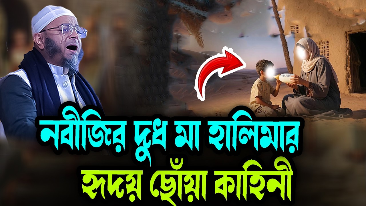 নবীজির দুধ মা হালিমার হৃদয় ছোঁয়া কাহিনী মুফতি নাসির উদ্দিন আনসারী নতুন ওয়াজ  2026 Bangla Waz