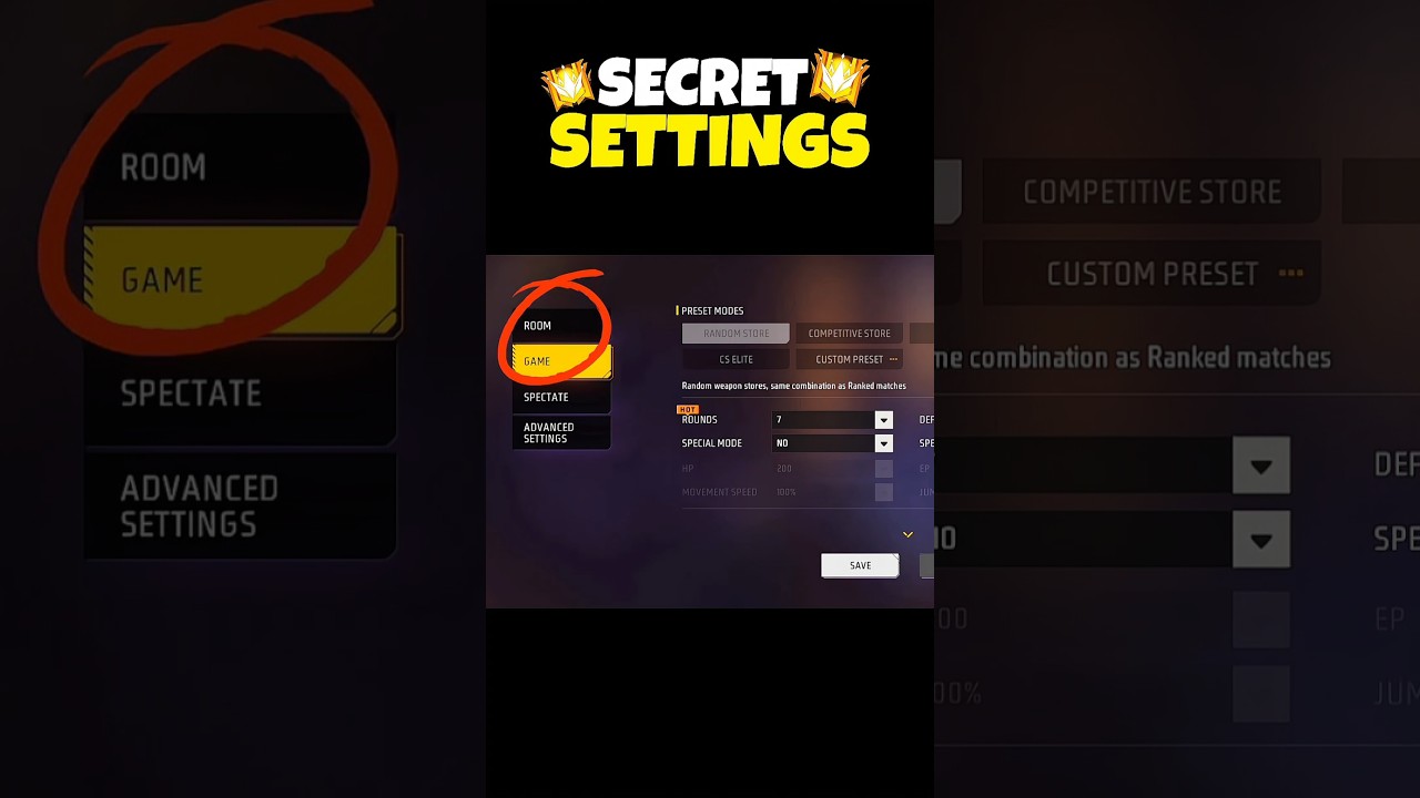 Secret Settings Only 1% Players Know 🏆 || Custom preset-Free Fire #shorts