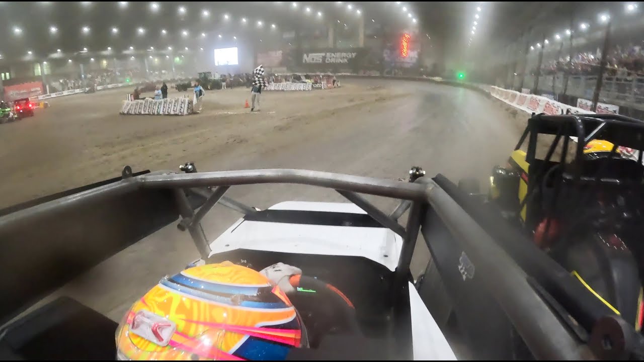 Kyle Larson on-board footage, 14th to 2nd during 2025 Tulsa Shootout, Christopher Bell wins!