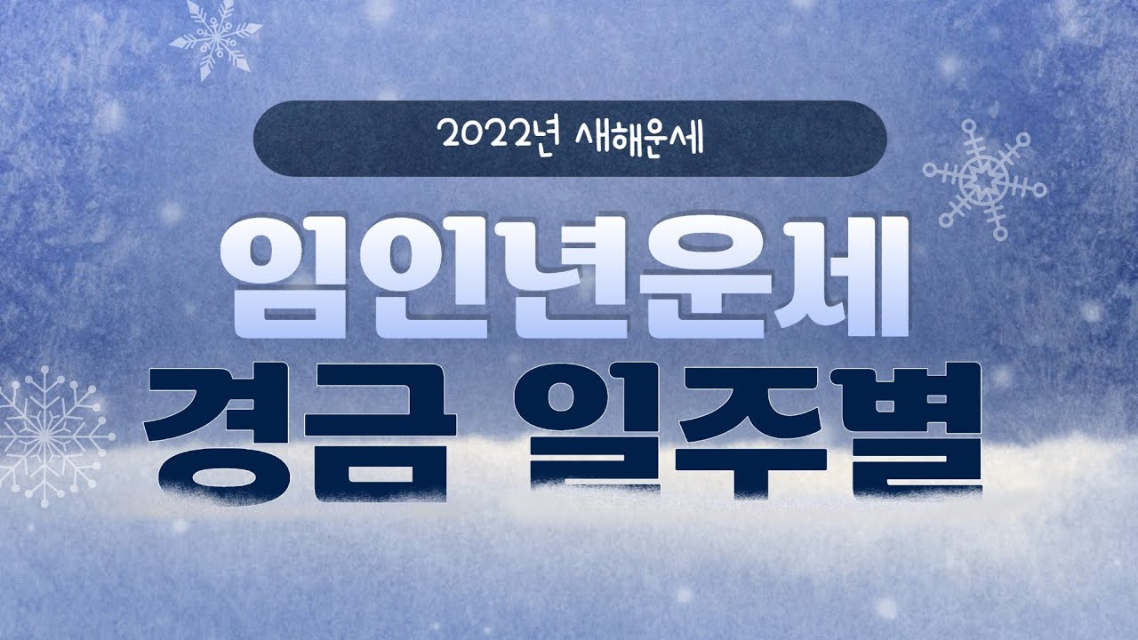 경금일간 임인년 운세