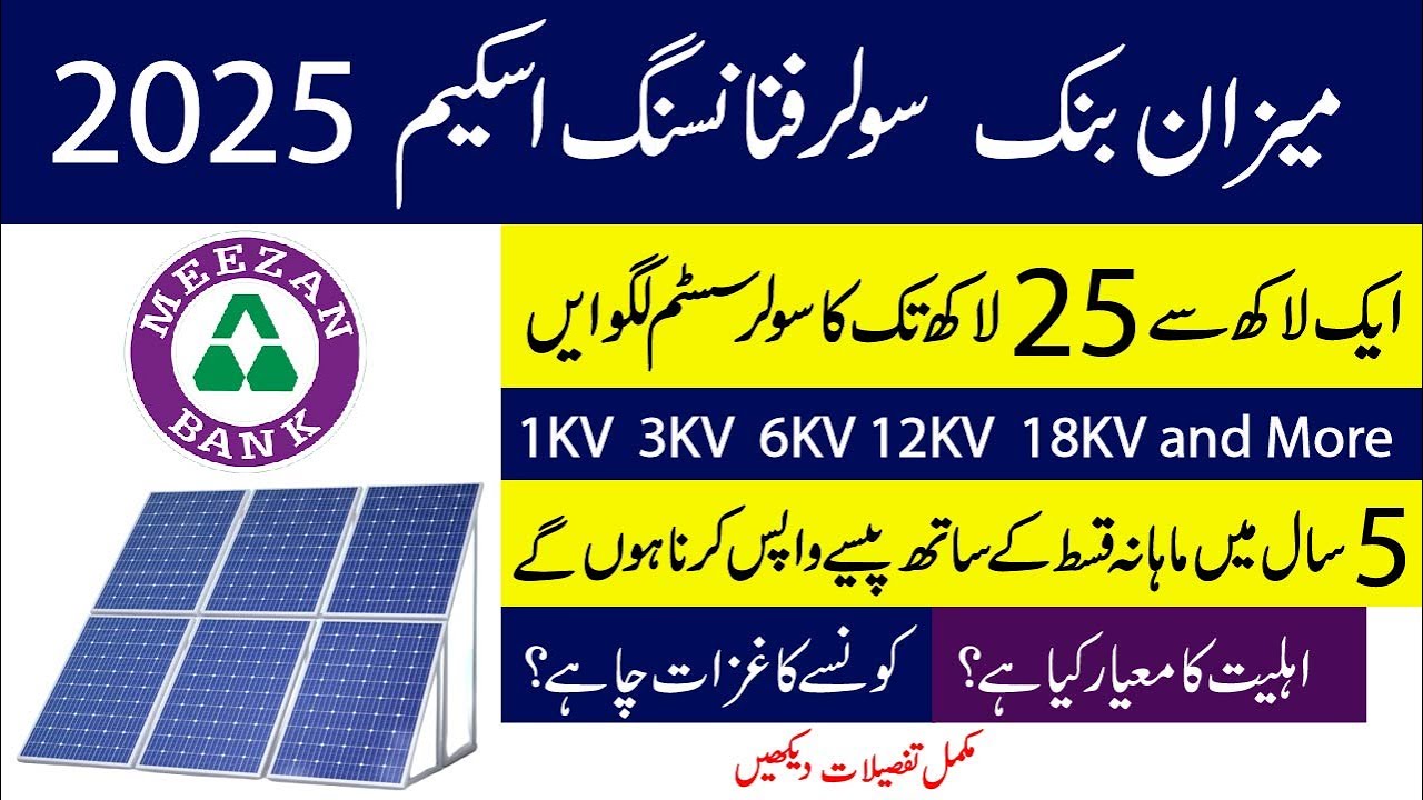 Meezan Bank Solar Financing 2025 | Requirements, Calculation & Installment Plan Explained