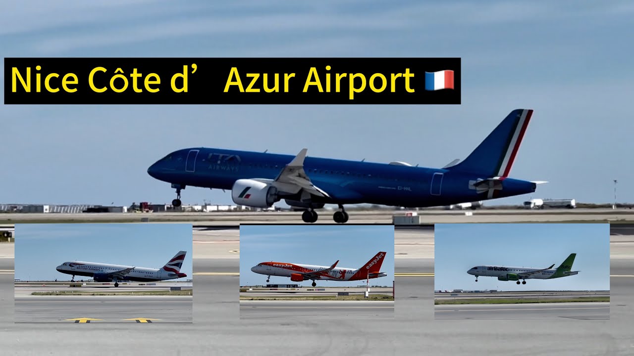 Nice C&ocirc;te d&rsquo;Azur Airport 🇫🇷 | Runway 04L Arrivals 04R Departures | Boeing | Airbus | Bizjets