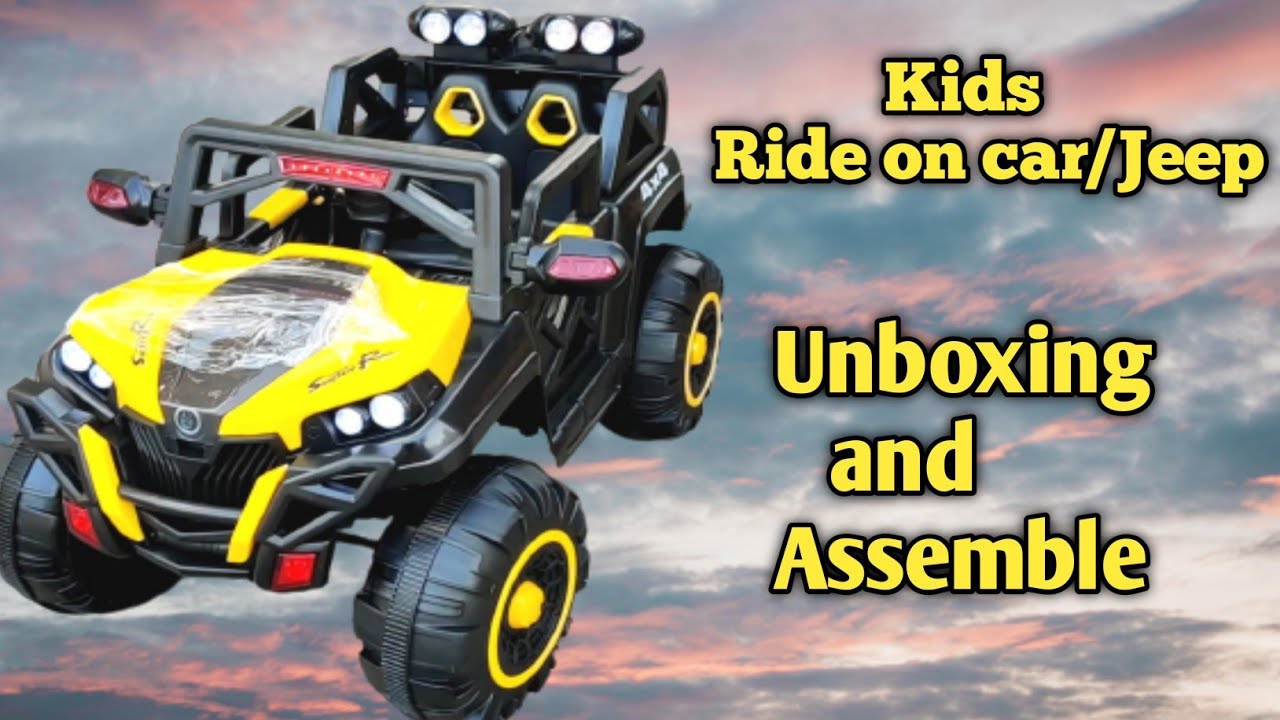 RC Remote control kids Ride on car/Jeep | Unboxing and assemble | first impression.