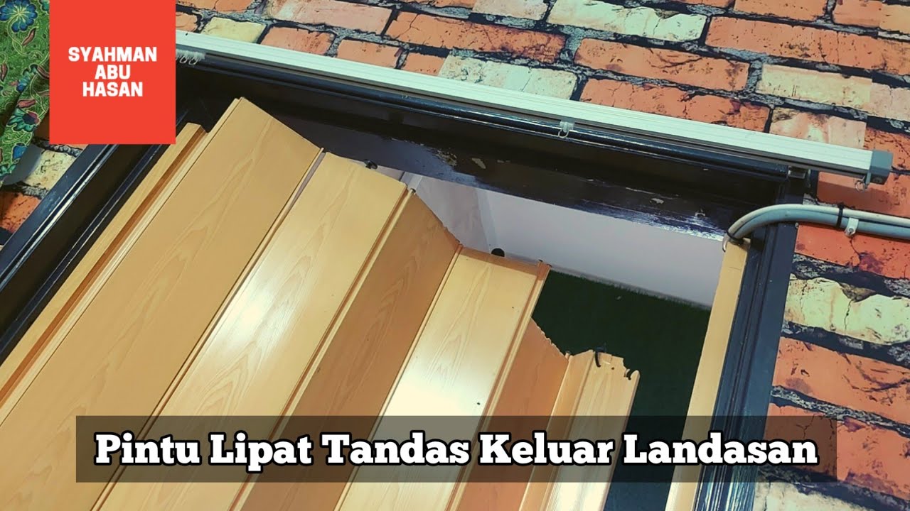 DIY:80 Sliding door tandas rosak. Guna rel langsir jimat kos! #DIYSyahman