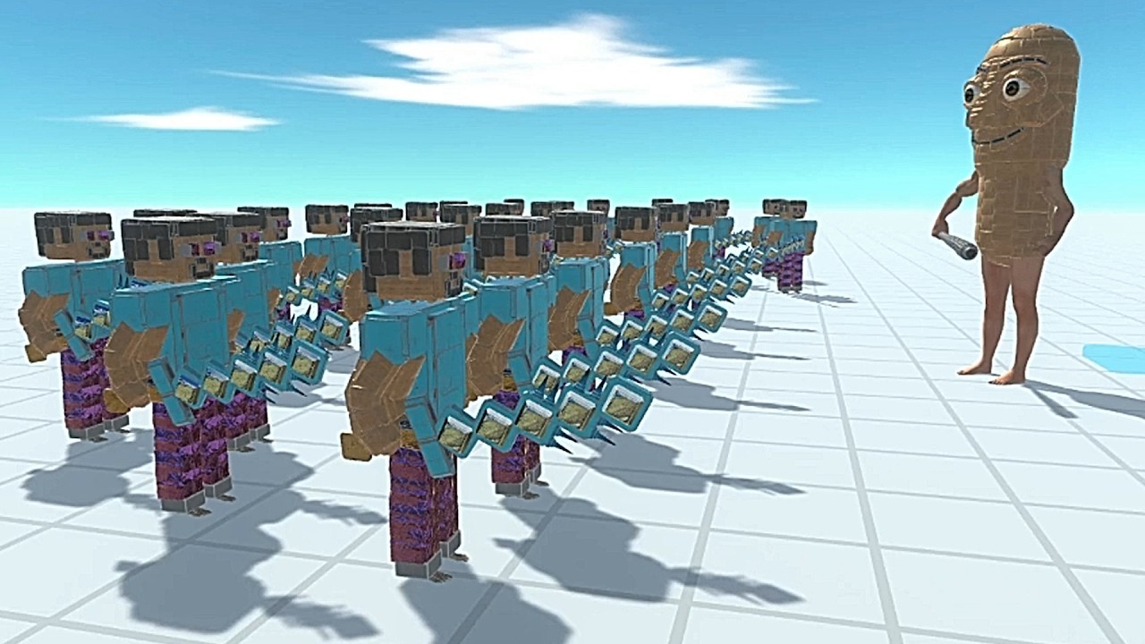 Minecraft Steve Army vs. Tung Tung Sahur | Animal Revolt Battle Simulator