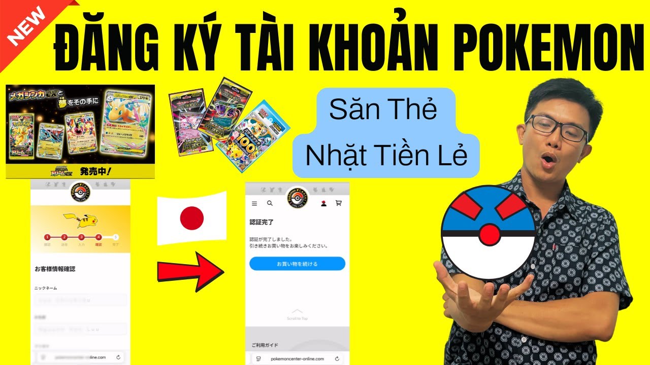Hướng Dẫn Đăng Ký Tài Khoản POKEMON Săn Thẻ Mới Nhất | Luu Chichibu✅