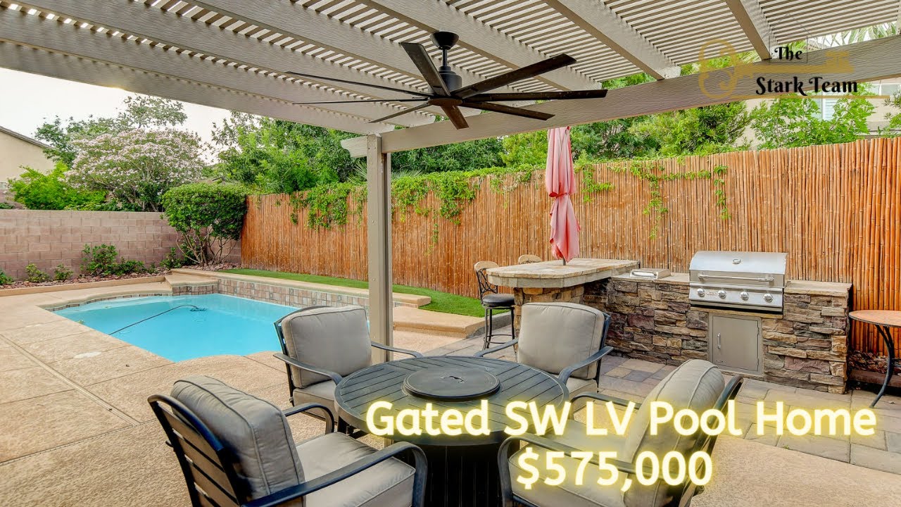 Gorgeous Gated Pool Home in SW Las Vegas -AWESOME 89148 Location! 2515 Sf, 3 BR, 3 BA, POOL, $575K!