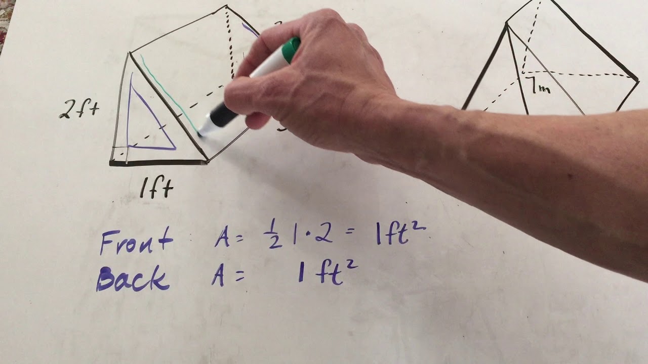 8.2, Surface area calculation for triangular prism