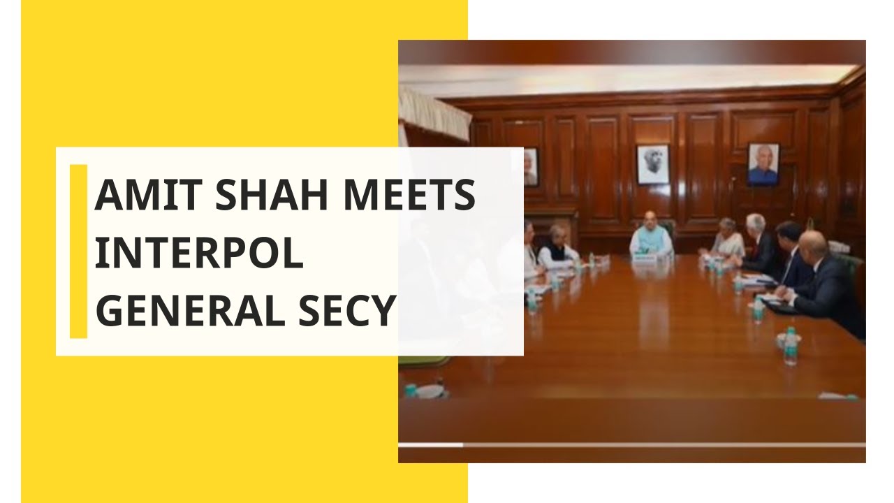 Union Home Minister Amit Shah meets Interpol secretary general Jurgen Stock