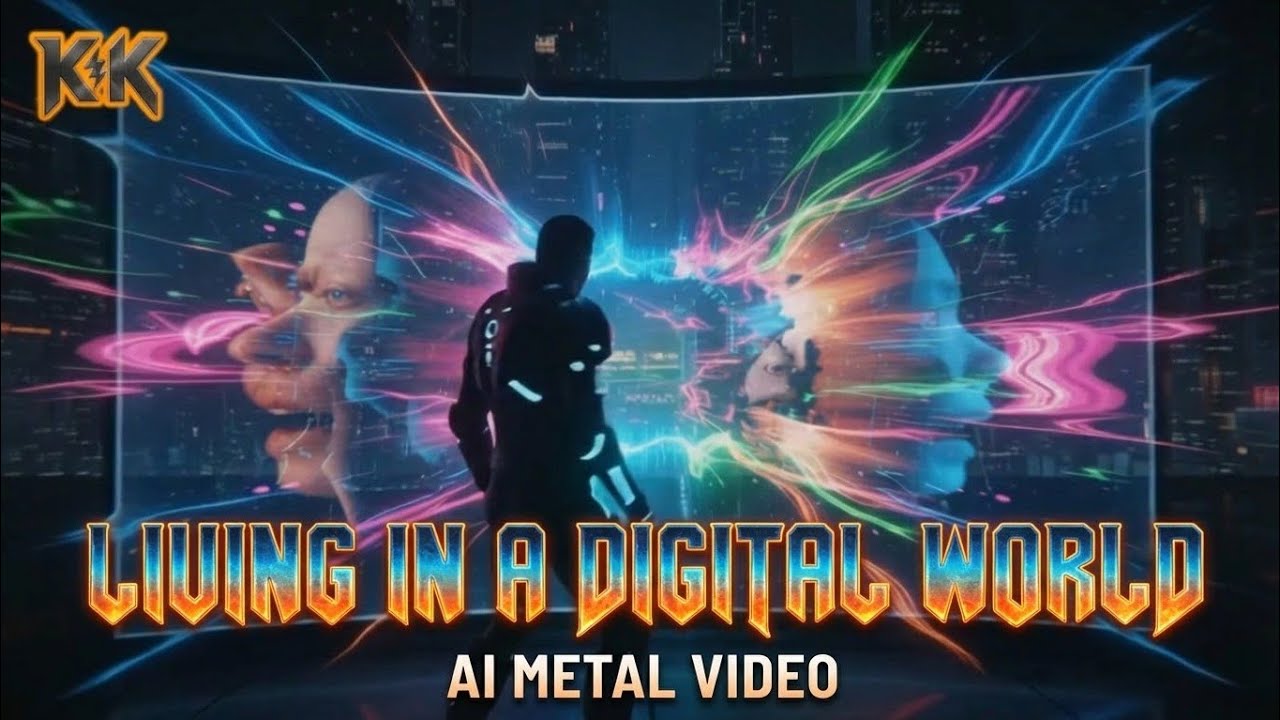 Living in a Digital World (Official Music Video) - Kayla's Kaos [AI Metal] 