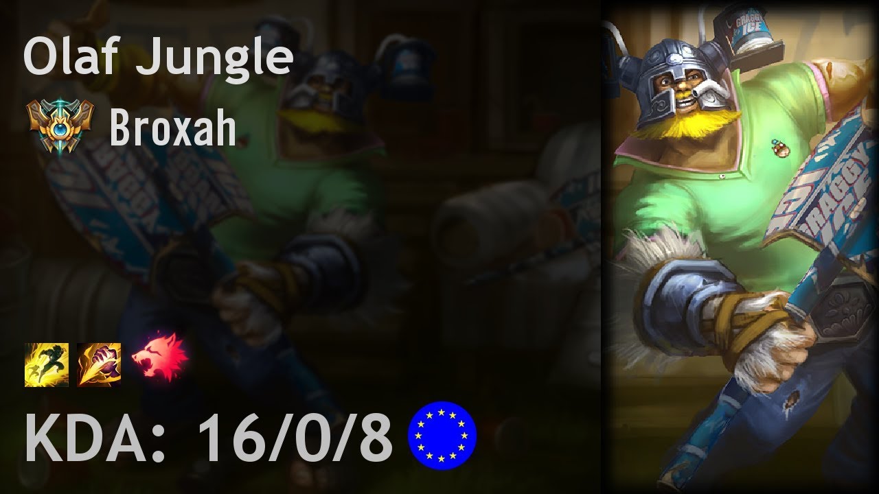 Olaf Jungle vs Kha'Zix - Broxah - EUW Challenger Patch 8.5