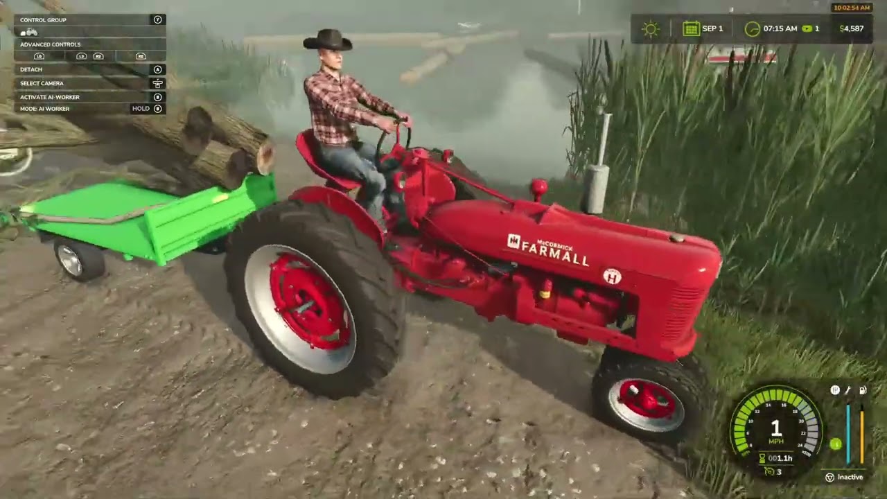 Bought a new tractor on the Homestead! Homestead ep 3 #mowing #tractors #farmingsimulator #fs25