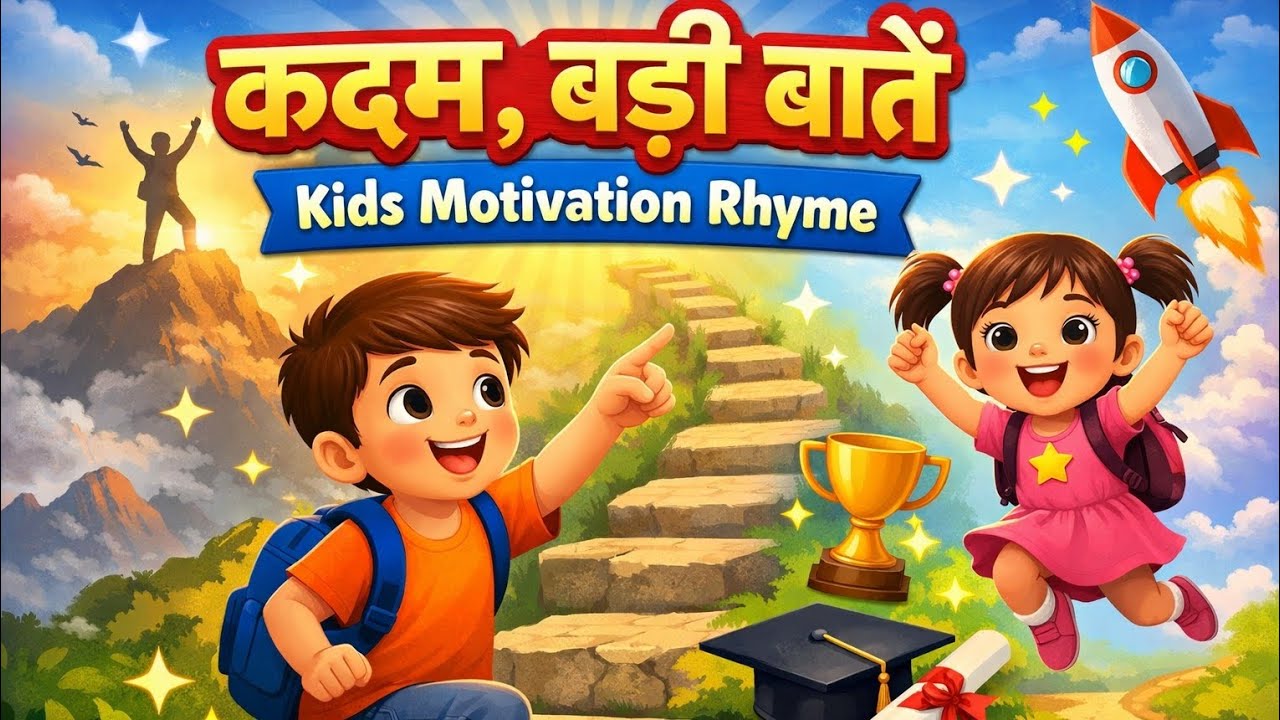 नन्हे कदम, बड़ी बातें — Kids Motivation Rhyme