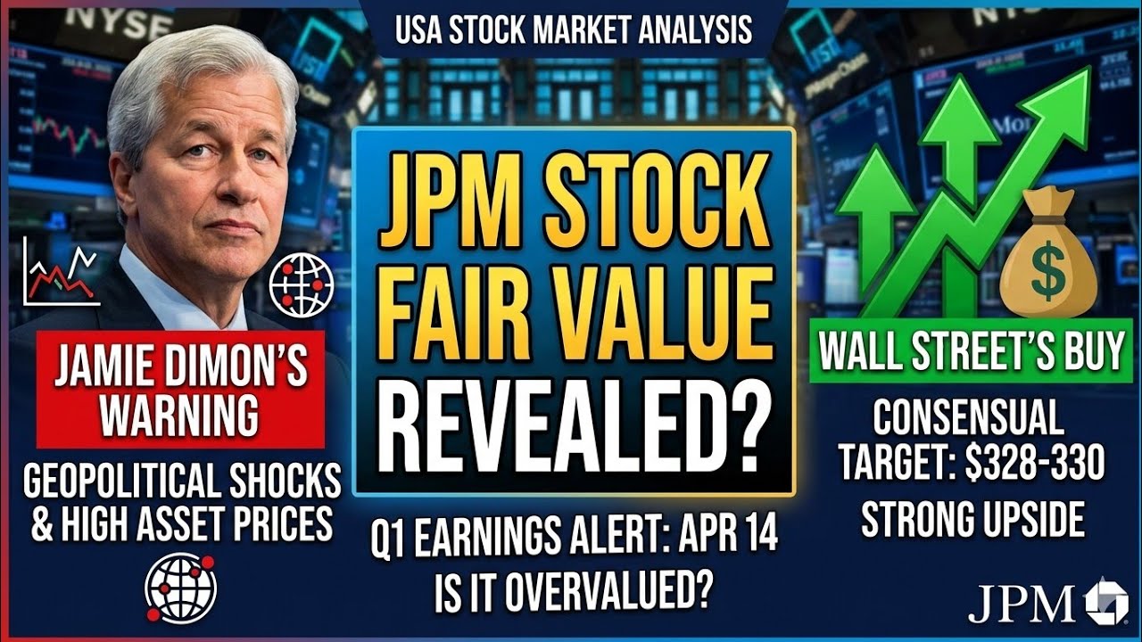 JPM Stock -Jamie Dimon&rsquo;s Warning vs Wall Street&rsquo;s Buy: JPM Stock Fair Value Revealed #JPM #JPMorgan