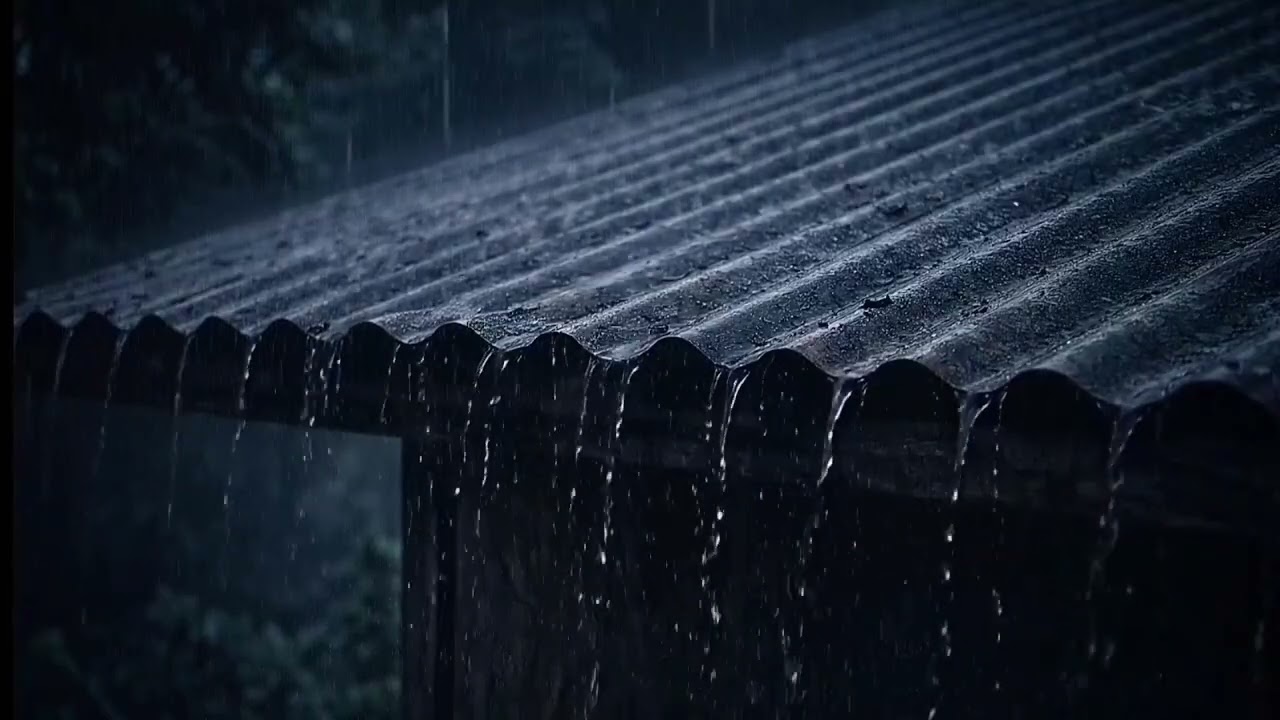Rain on Tin Roof 🌧️ | 3 Hours Metal Roof Rain for Deep Sleep