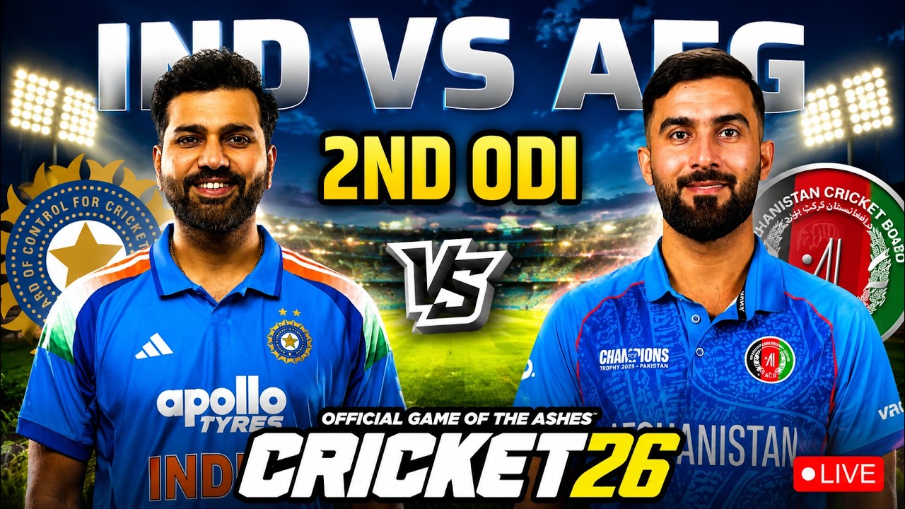 INDIA vs AFGHANISTAN LIVE | 2nd ODI Match | Cricket 26 Gameplay | IND vs AFG Live | Kritx Plays