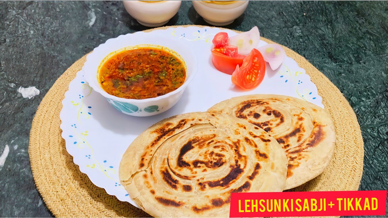 Gaon ke Desi Lehsun ki Sabji aur Kurkure Tikkad 😍 | Aisa Swad Pehle Kabhi Nahi Khaya