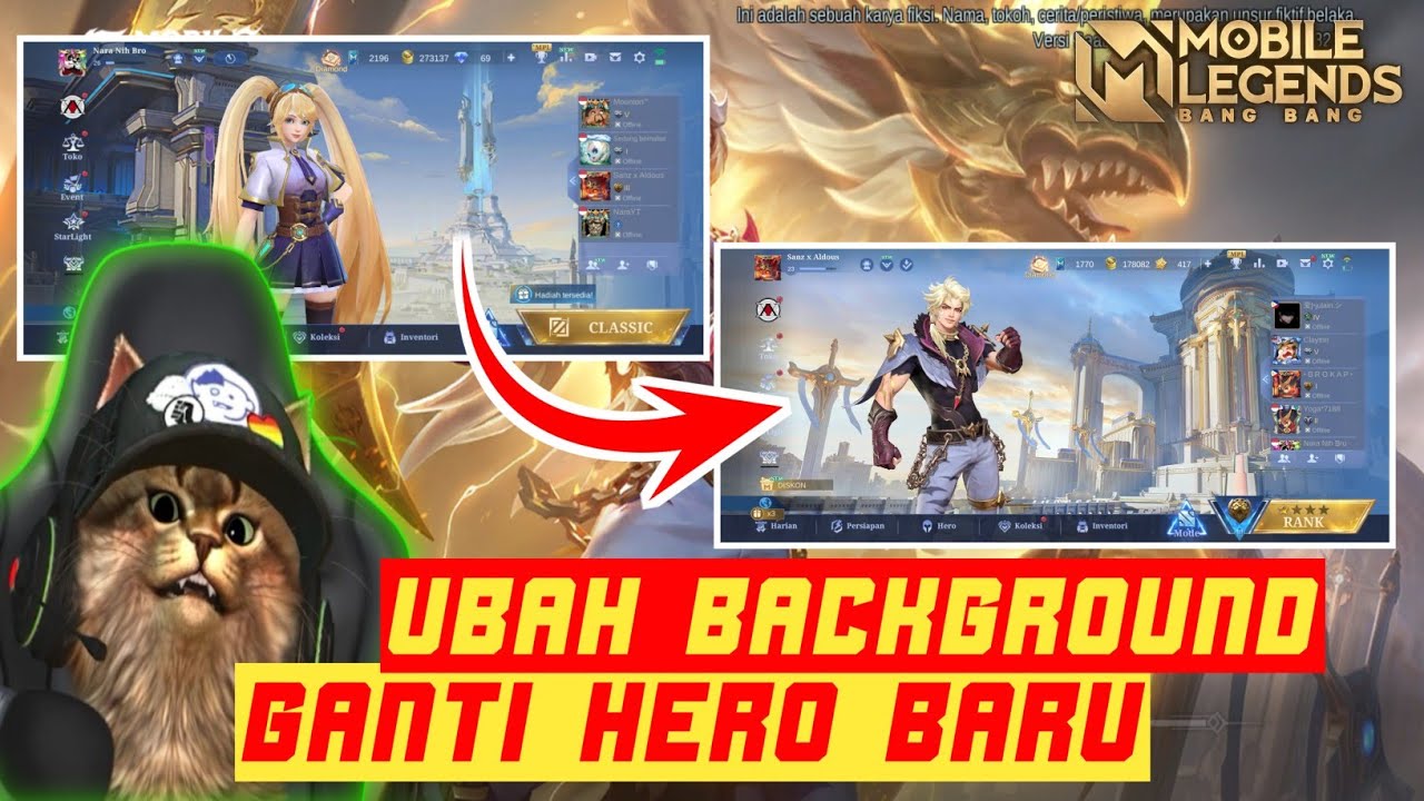 Cara ubah tampilan background hero di game mobile legends