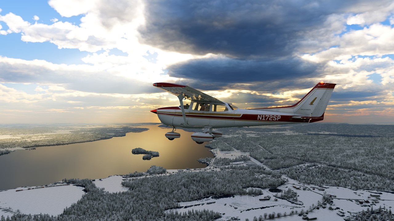 von Arvika nach Sunne,  mit der Cessna C172 in Schweden
