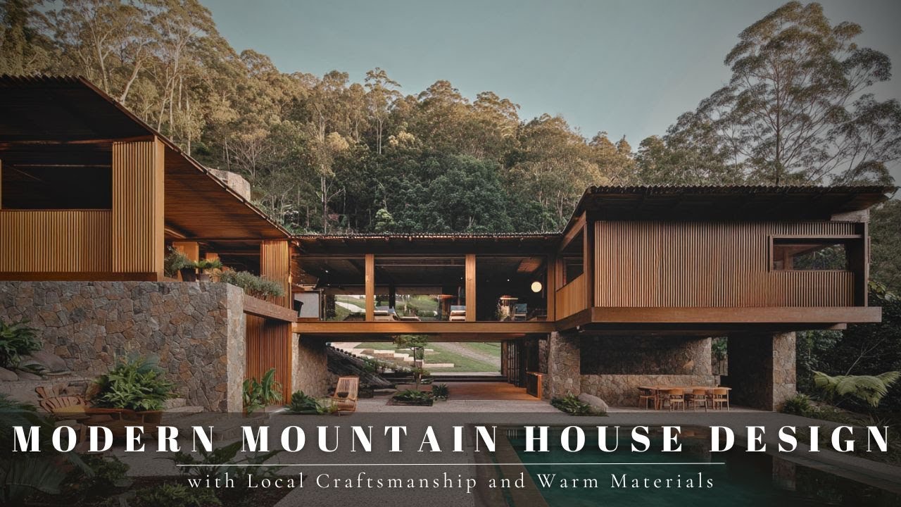 Modern Mountain House Design with Local Craftsmanship and Warm Materials