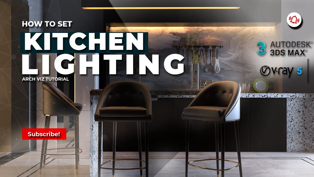 Basic Kitchen Lighting | Autodesk 3Ds Max 2022, Vary 5.2, Arch Viz Lighting Tutorial