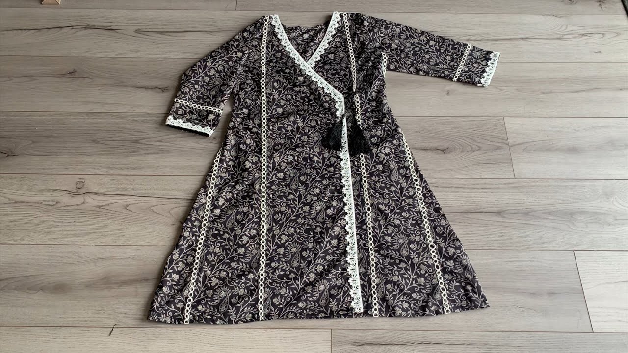 Latest Pannel Angrakha frock cutting and stitching in Urdu