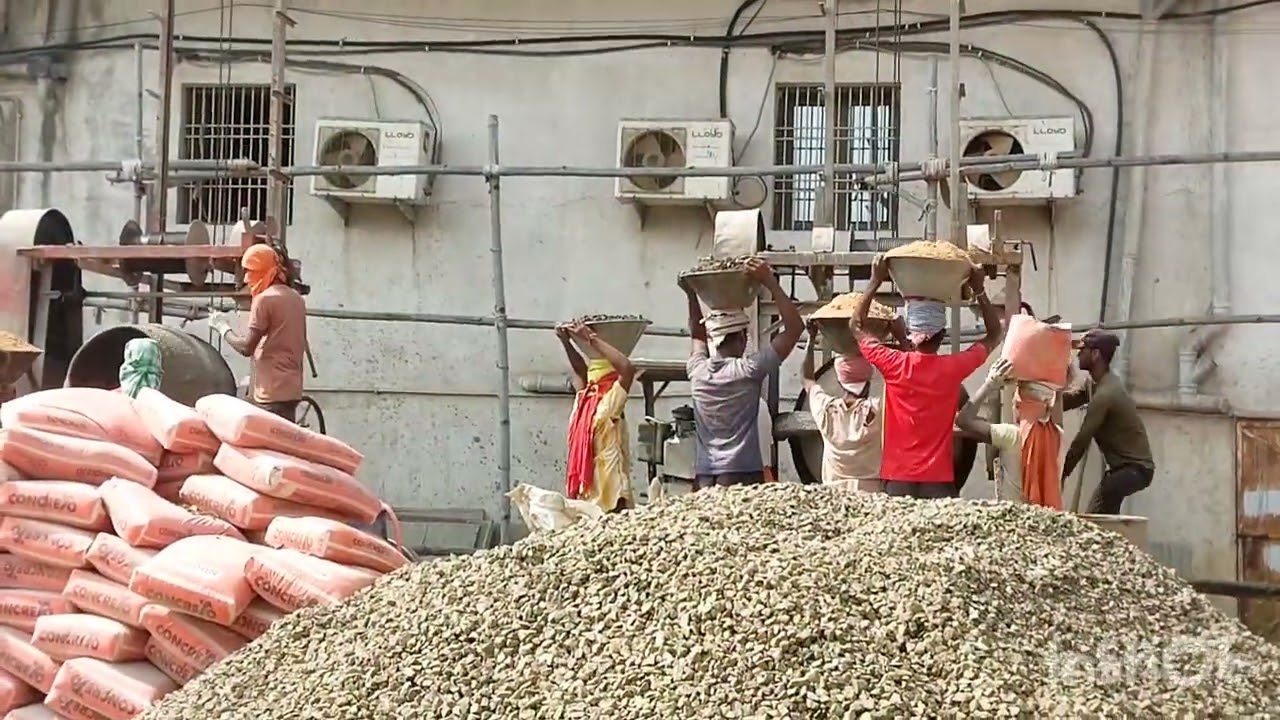 5 तल्ला ढलाई 2लिफ्ट मशीन से 5000sq feet ढलाई हुई #@constructionmachinewale ##like #subscribe 