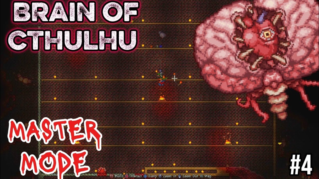 Brain Of CTHULHU! Master Mode! Terraria Letsplay Part 4