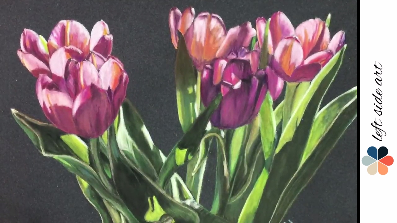 Pan Pastel and Pastel Pencil - Flowers